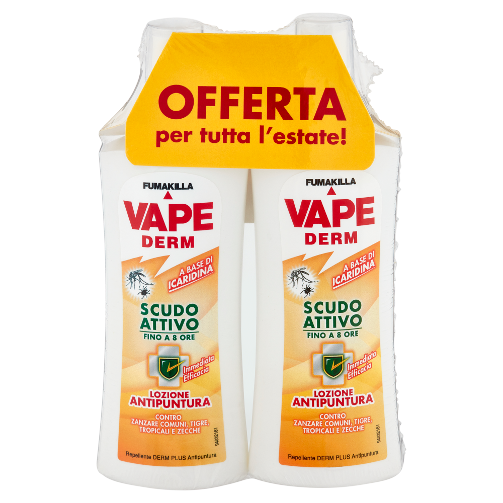 VAPE Derm Scudo Attivo Lozione Antipuntura 2 x 100 ml