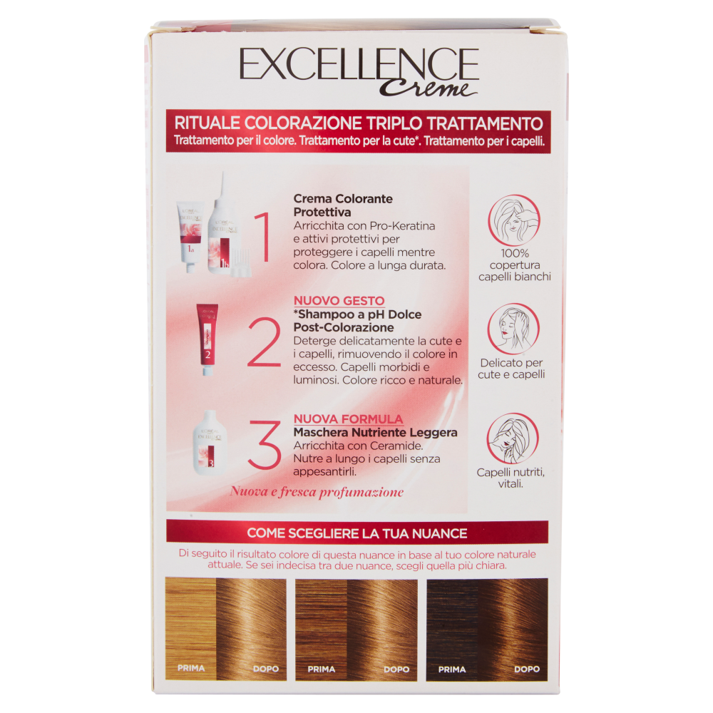 L'Or&eacute;al Paris Excellence Crema colorante triplo trattamento avanzato, 7 Biondo