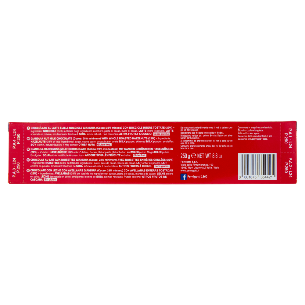 Pernigotti Pepitas Gianduia al Latte con Nocciole Intere 250 g
