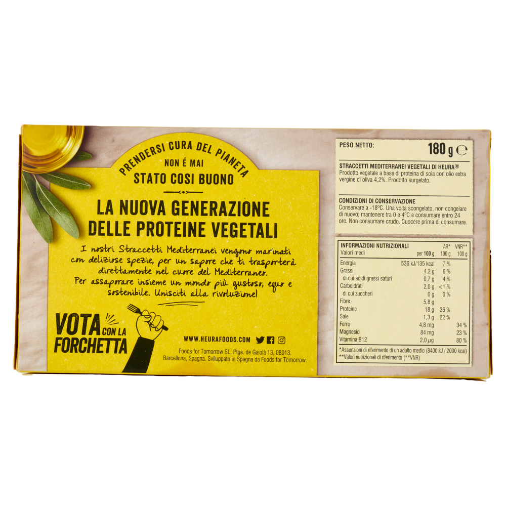 Heura Straccetti Vegetali Stile Mediterraneo 180 g