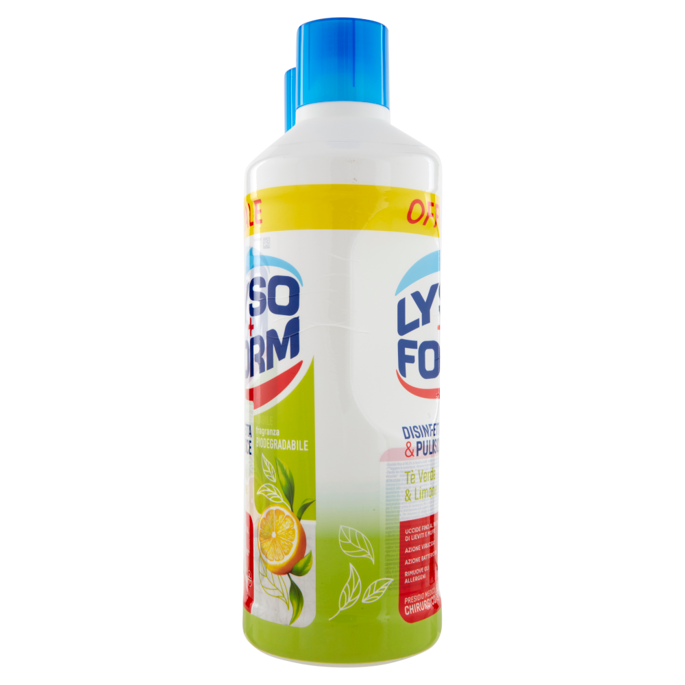 Lysoform Disinfetta & Pulisce Tè Verde & Limone 2 x 1100 ml