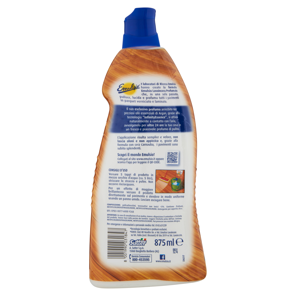 Emulsio Lavaincera Profumato Parquet Argan 875 ml