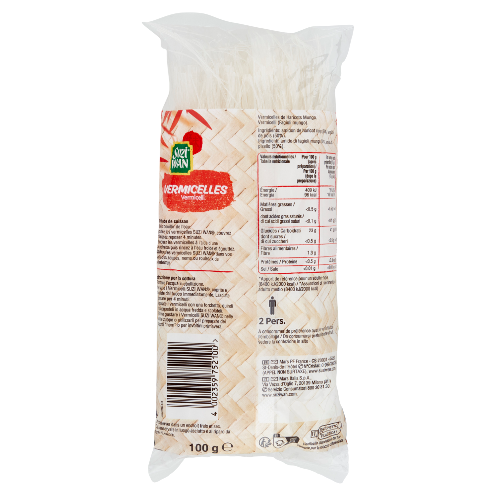 Suzi Wan Vermicelli (fagioli mungo) 100 g