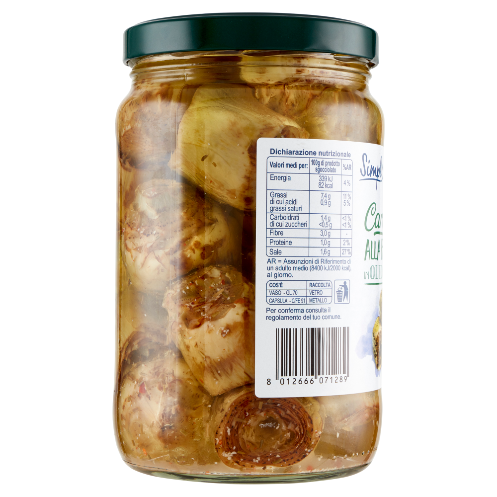 Simpl Carciofi alla Rustica in Olio di Girasole 1540 g