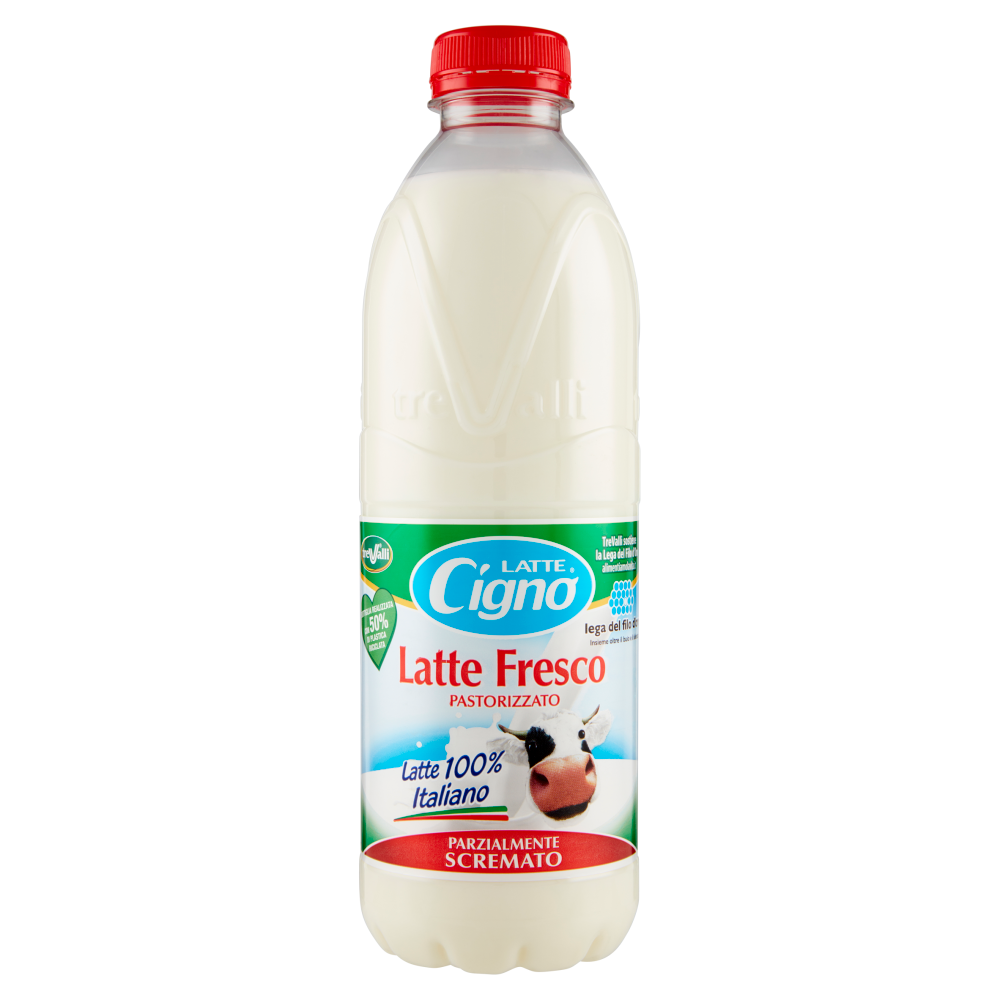 Latte Cigno Latte Fresco Pastorizzato Parzialmente Scremato 1000 ml