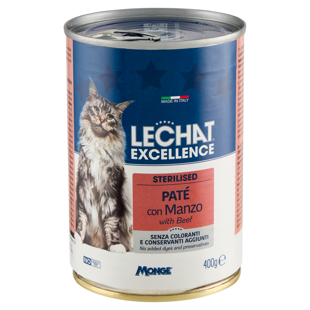 LeChat Excellence Sterilised Pat&eacute; con Manzo 400 g
