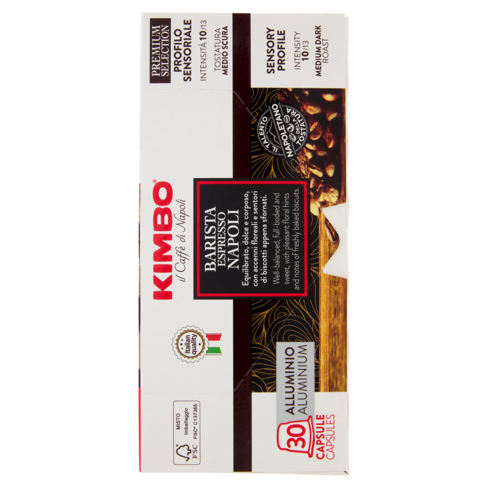 Kimbo Barista Espresso Napoli Capsule Compatibili con Macchine Nespresso* Original 30 x 5,5 g