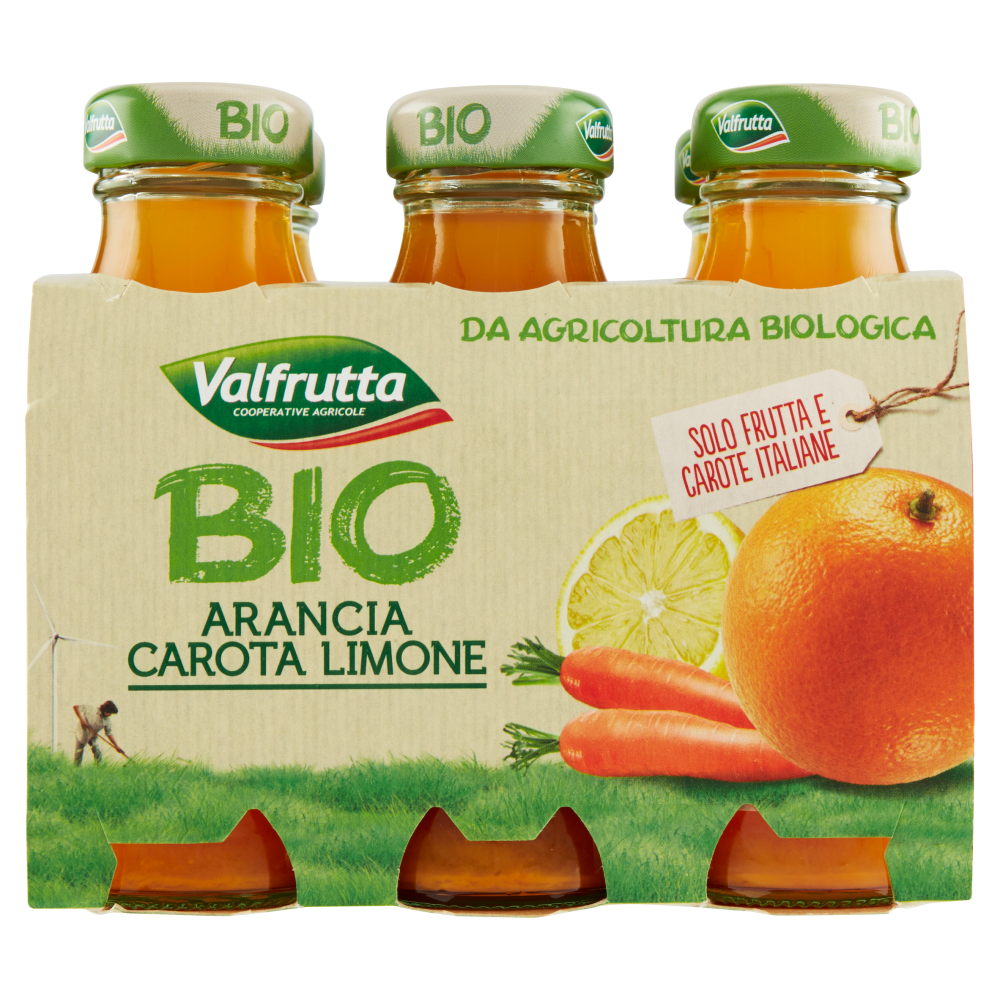 Valfrutta Bio Arancia Carota Limone 6 x 125 ml