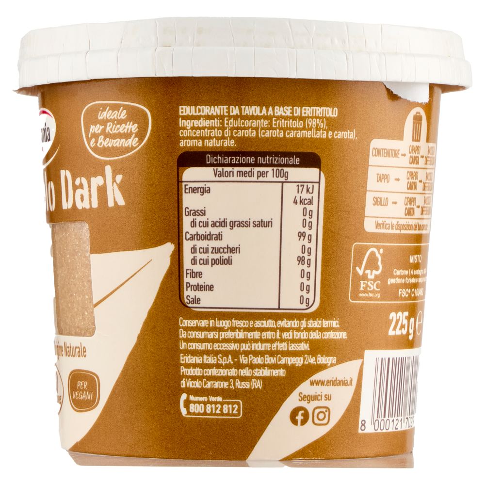 Eridania Eritritolo Dark 225 g
