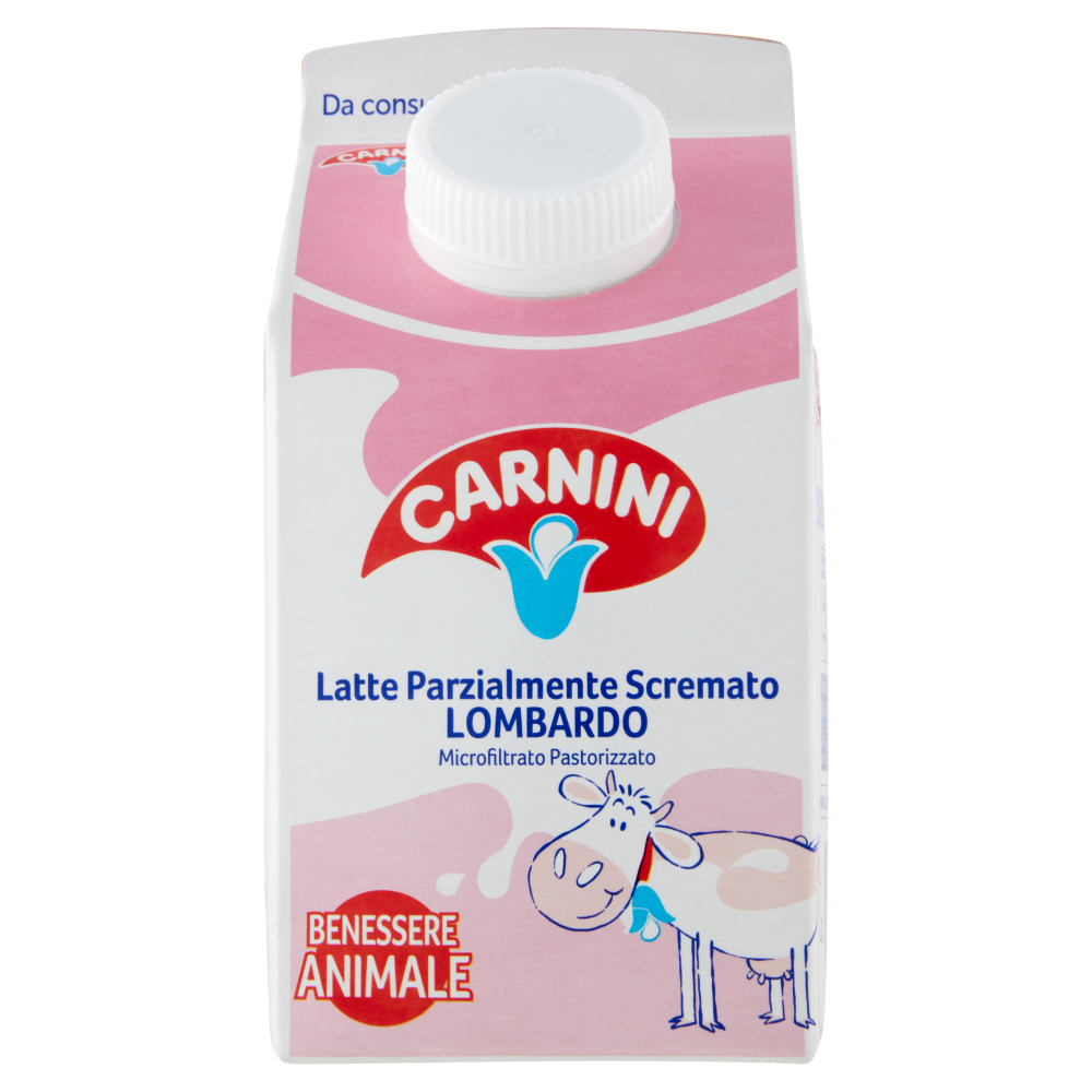 Carnini Latte Parzialmente Scremato Lombardo Microfiltrato Pastorizzato 500 ml