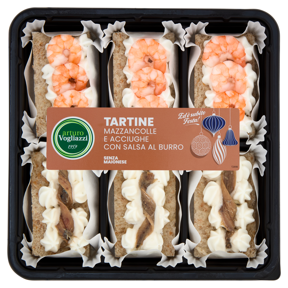 arturo Vogliazzi Tartine Mazzancolle e Acciughe con Salsa al Burro 230 g