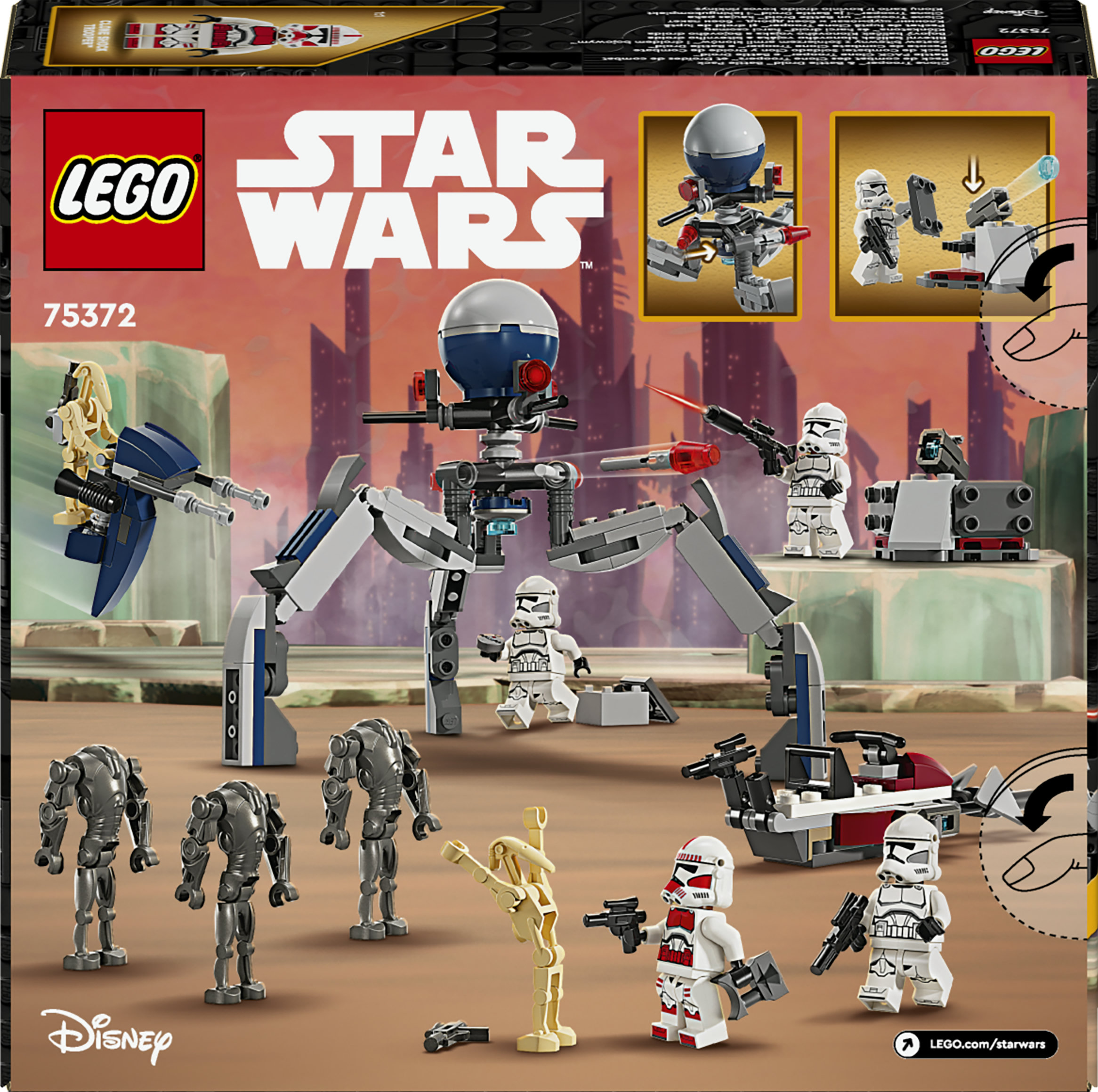 LEGO Star Wars 75372 Battle Pack Clone Trooper e Battle Droid con Veicolo Giocattolo Speeder Bike, Idea Regalo Bambini 7+ Anni