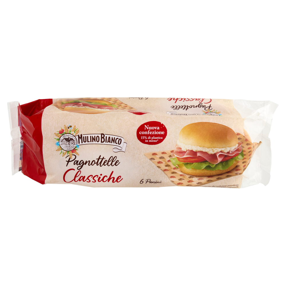 Mulino Bianco Pagnottelle Classiche Pane Ideale per Panini 6 pezzi 360g