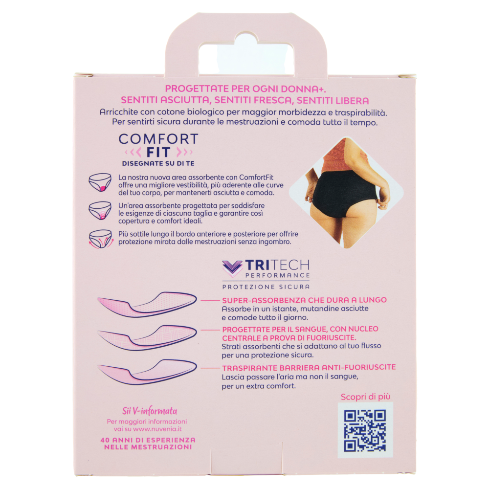 Nuvenia Mutandine Mestruali XS Nero 1 pz