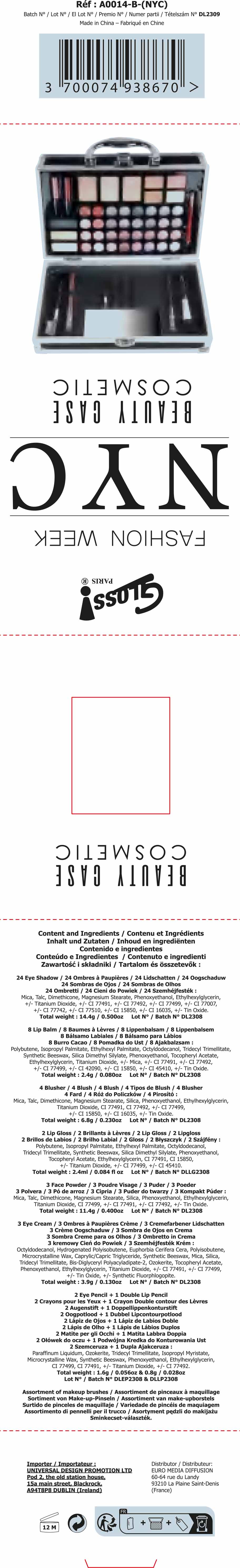 Valigetta Make-up Diamond Luxuries NYC