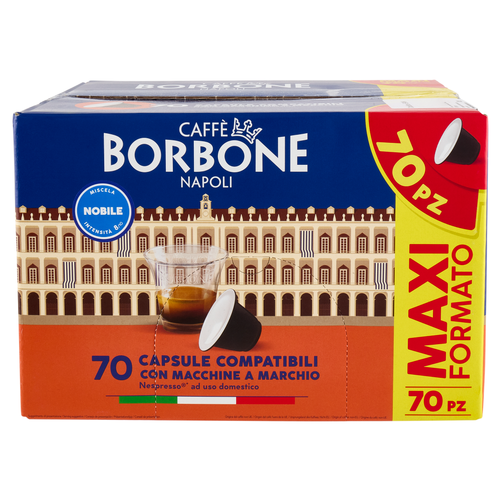 Caffè Borbone Miscela Nobile Capsule Compatibili Nespresso* ad uso domestico 70 x 5 g