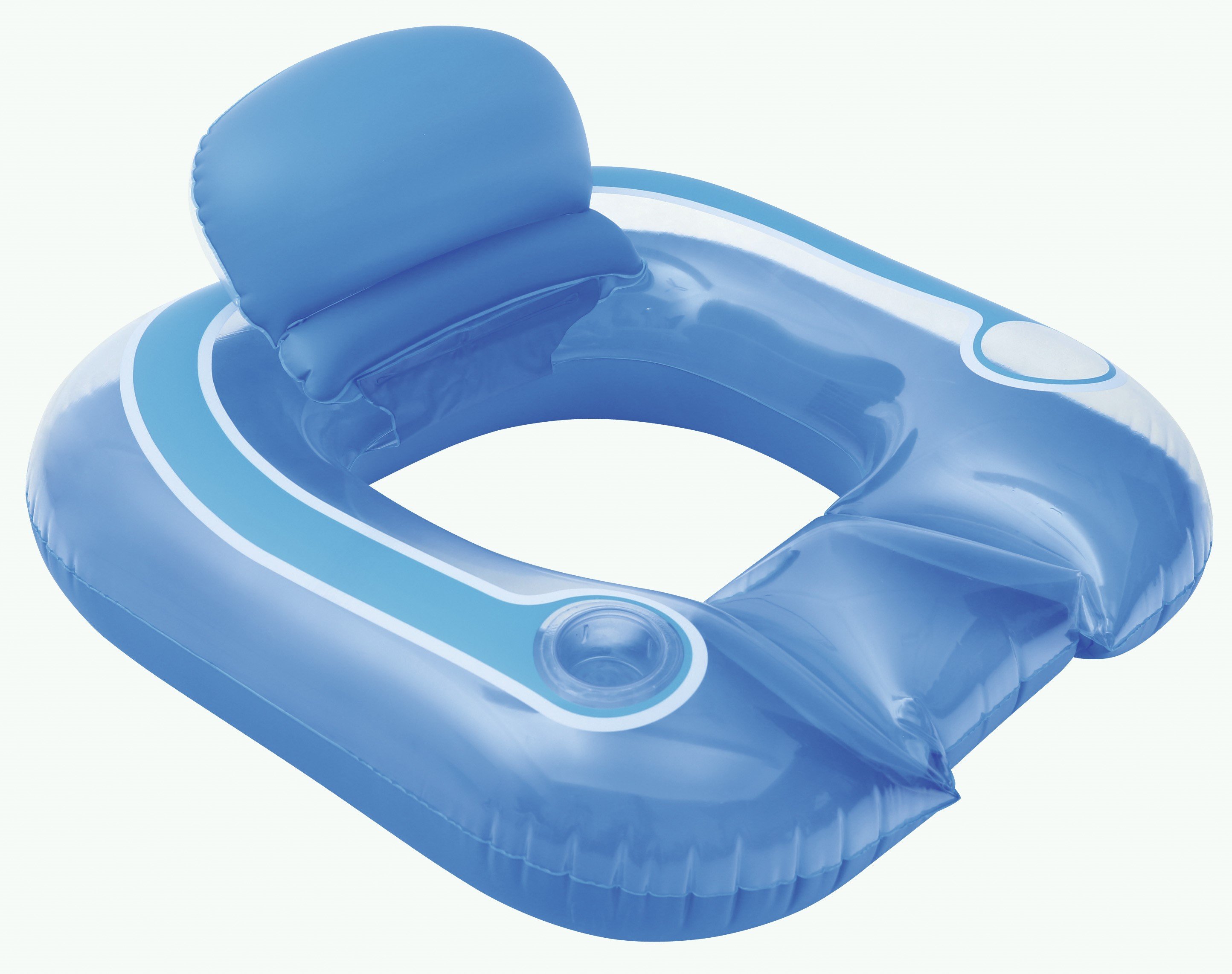 Bestway 43097 galleggiante da piscina e da spiaggia Blu, Trasparente Fantasia Vinile Ciambella da nuoto
