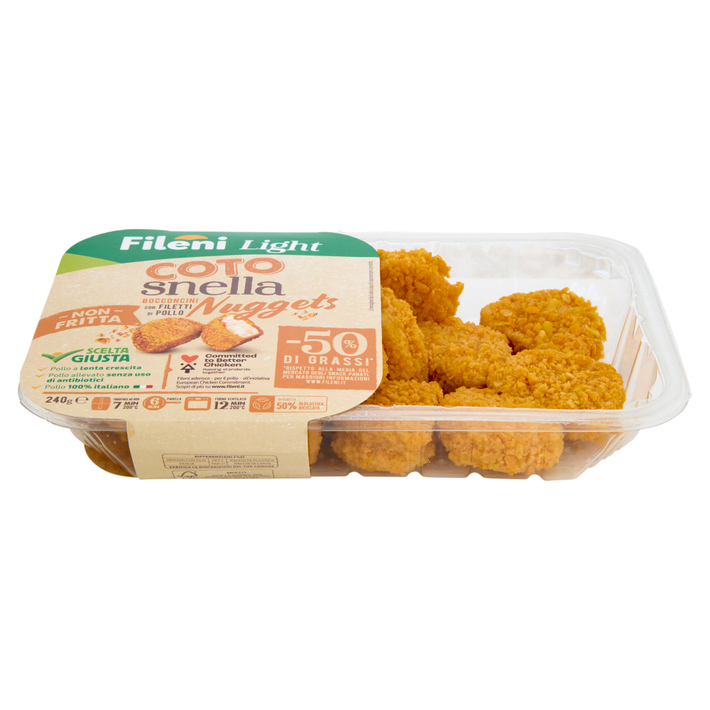 Fileni Light Cotosnella Bocconcini con Filetti di Pollo Nuggets 0,240 kg