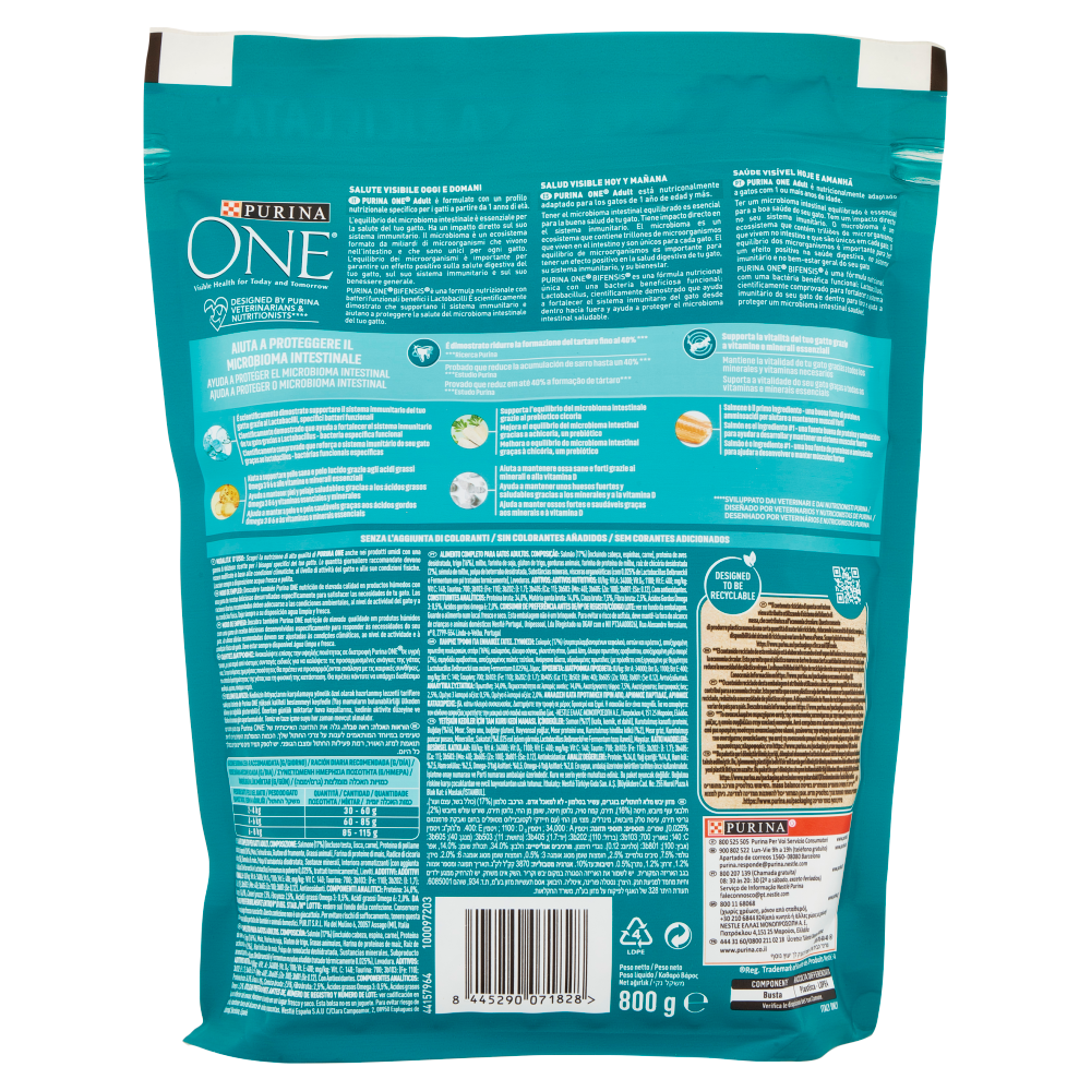 PURINA ONE Adult Ricco in Salmone 800 g