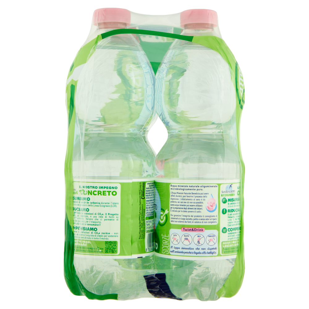 San Benedetto Acqua Naturale Benedicta Ecogreen 6 x 0,5 L