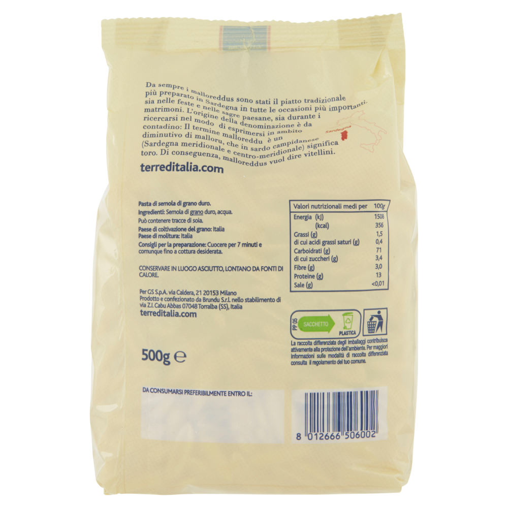 Terre d'Italia Gnocchetti sardi 500 g