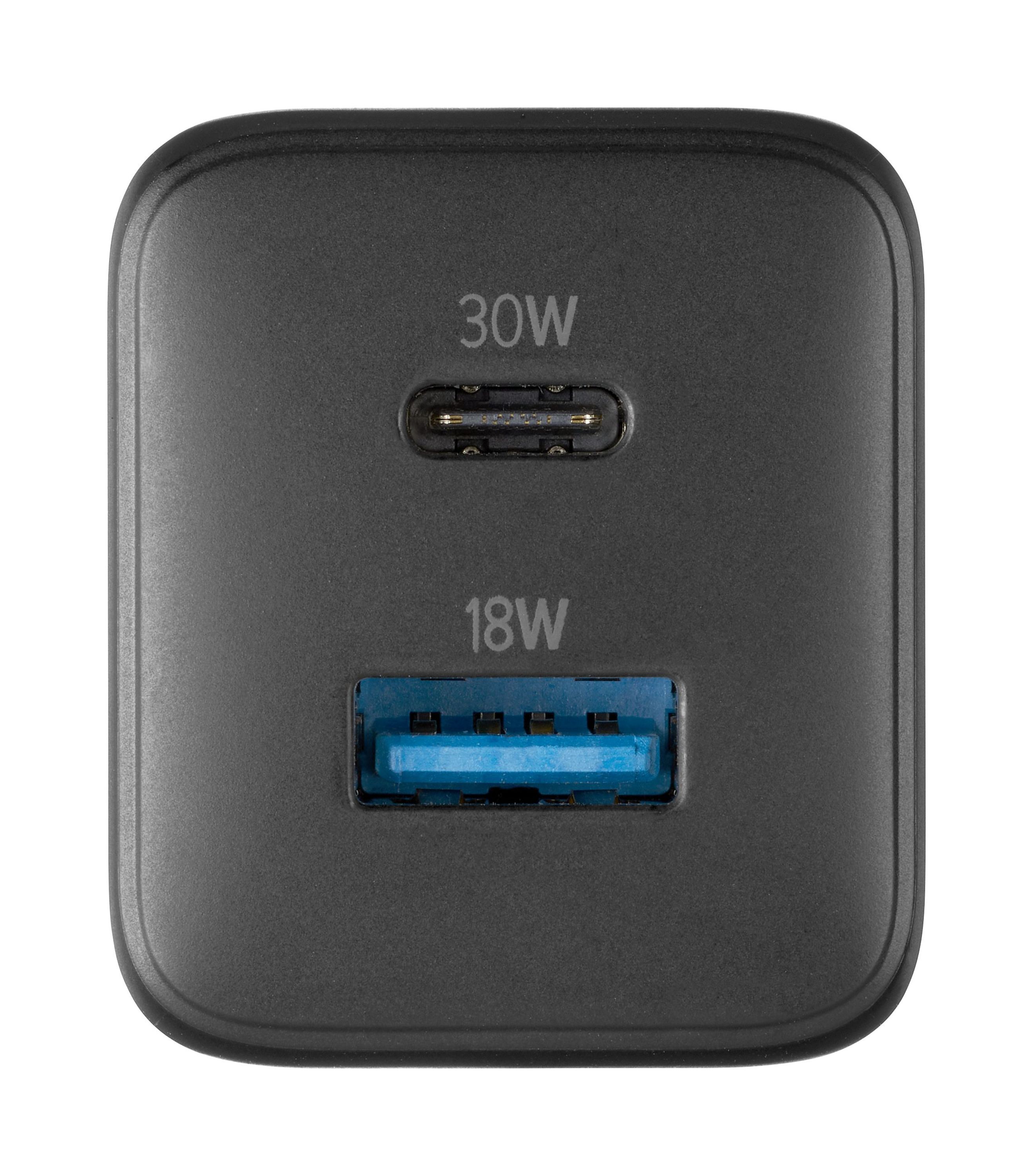 Cellularline MULTIPOWER MICRO 30W Caricabatterie da rete veloce ultracompatto 2 porte, 30W