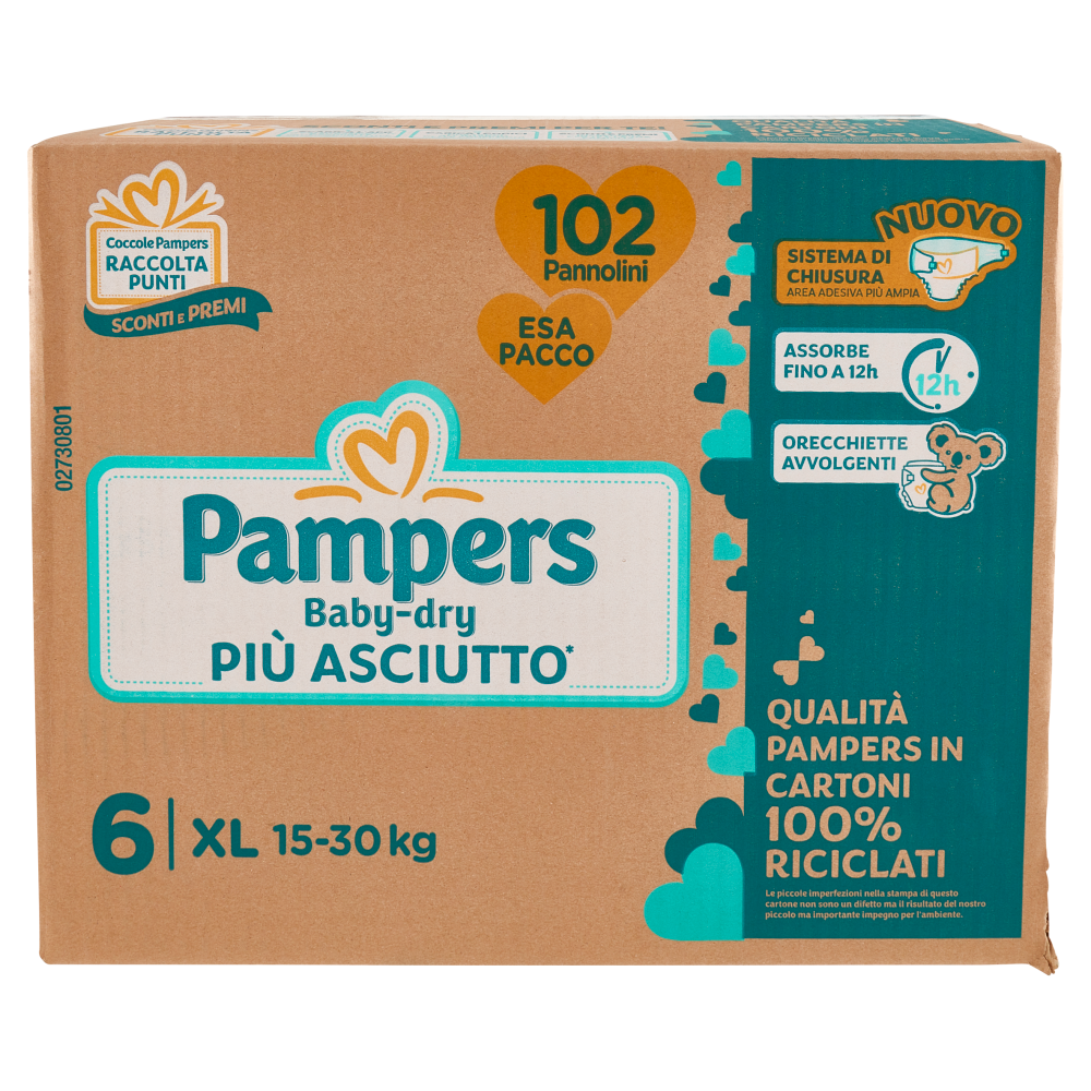 Pampers Baby-dry XL 102 pz
