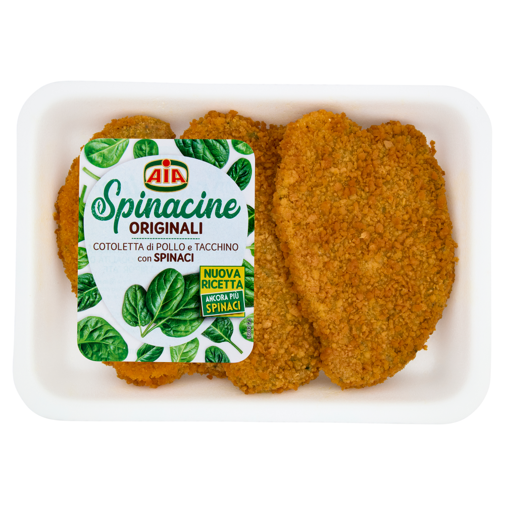 Aia Spinacine Originali Cotoletta di Pollo e Tacchino con Spinaci 0,300 kg