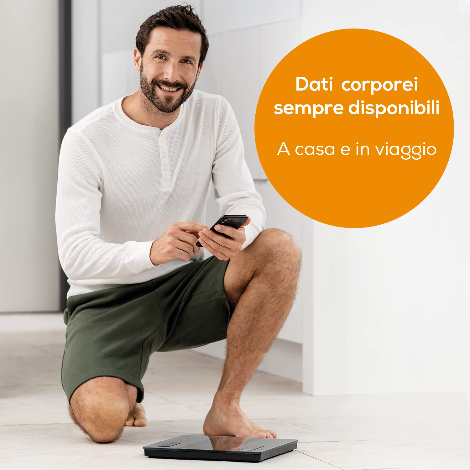 Beurer BF 500 BT Super Black Edition Bilancia Diagnostica Elegante con Funzione Bluetooth