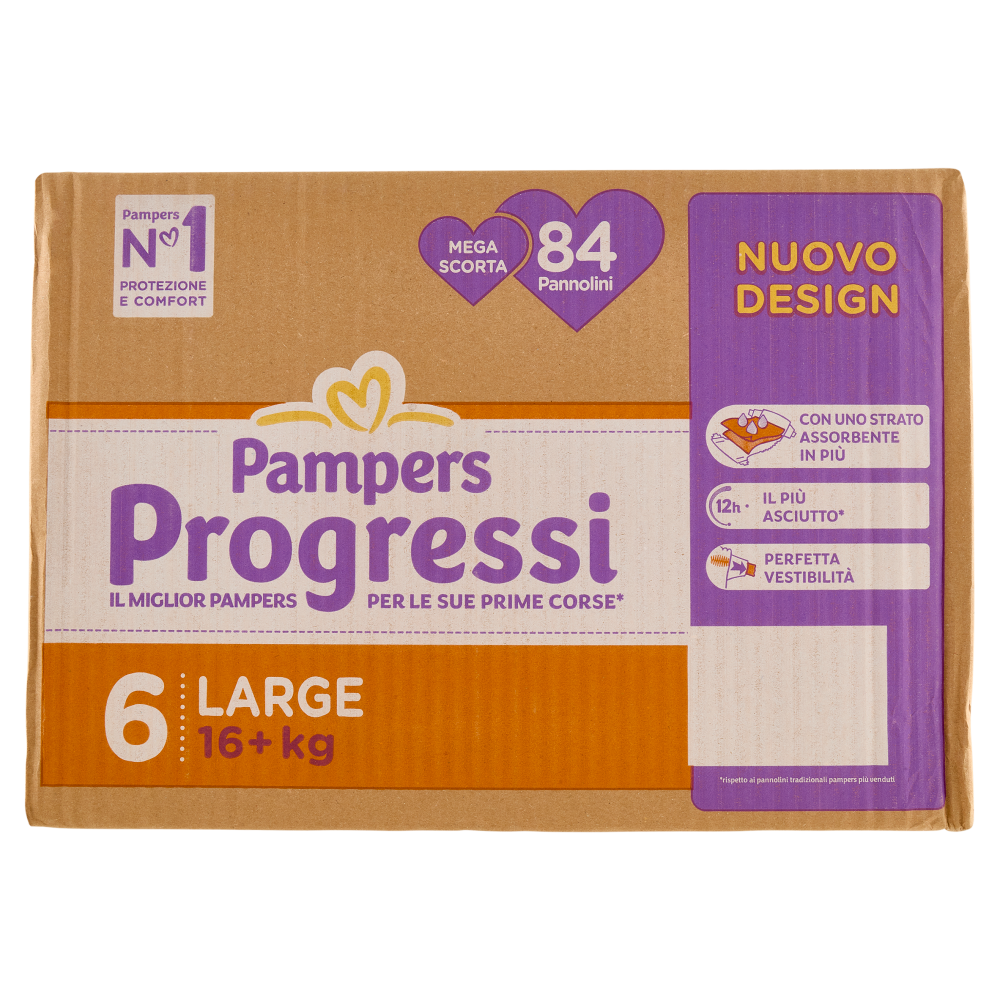 Pampers Progressi Large 84 pz