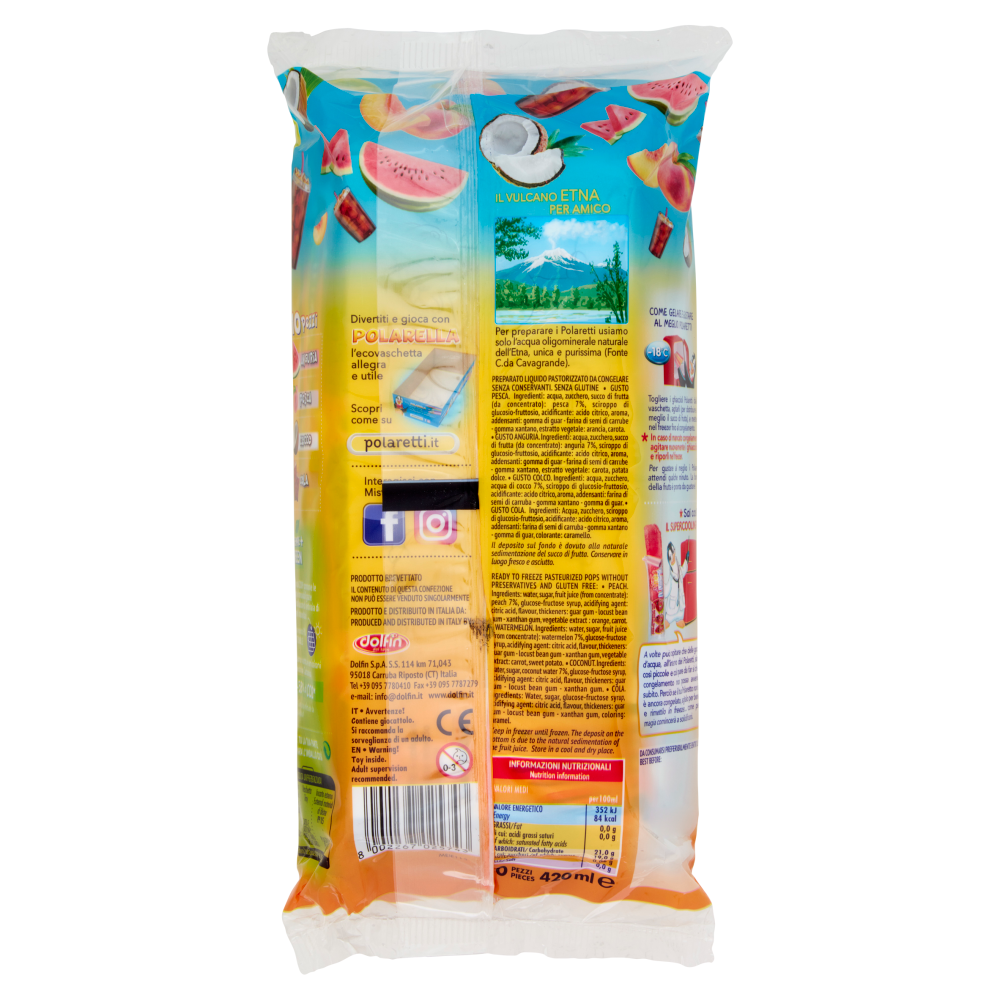 Polaretti Happy Summer ghiaccioli pronti da gelare 10 Pezzi 420 ml