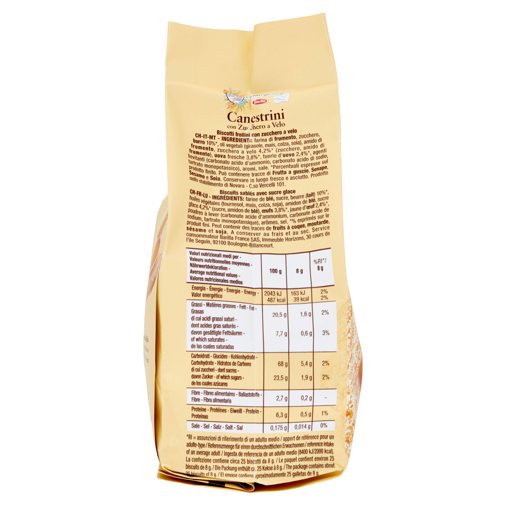 Mulino Bianco Canestrini Biscotti con Zucchero a Velo 200g