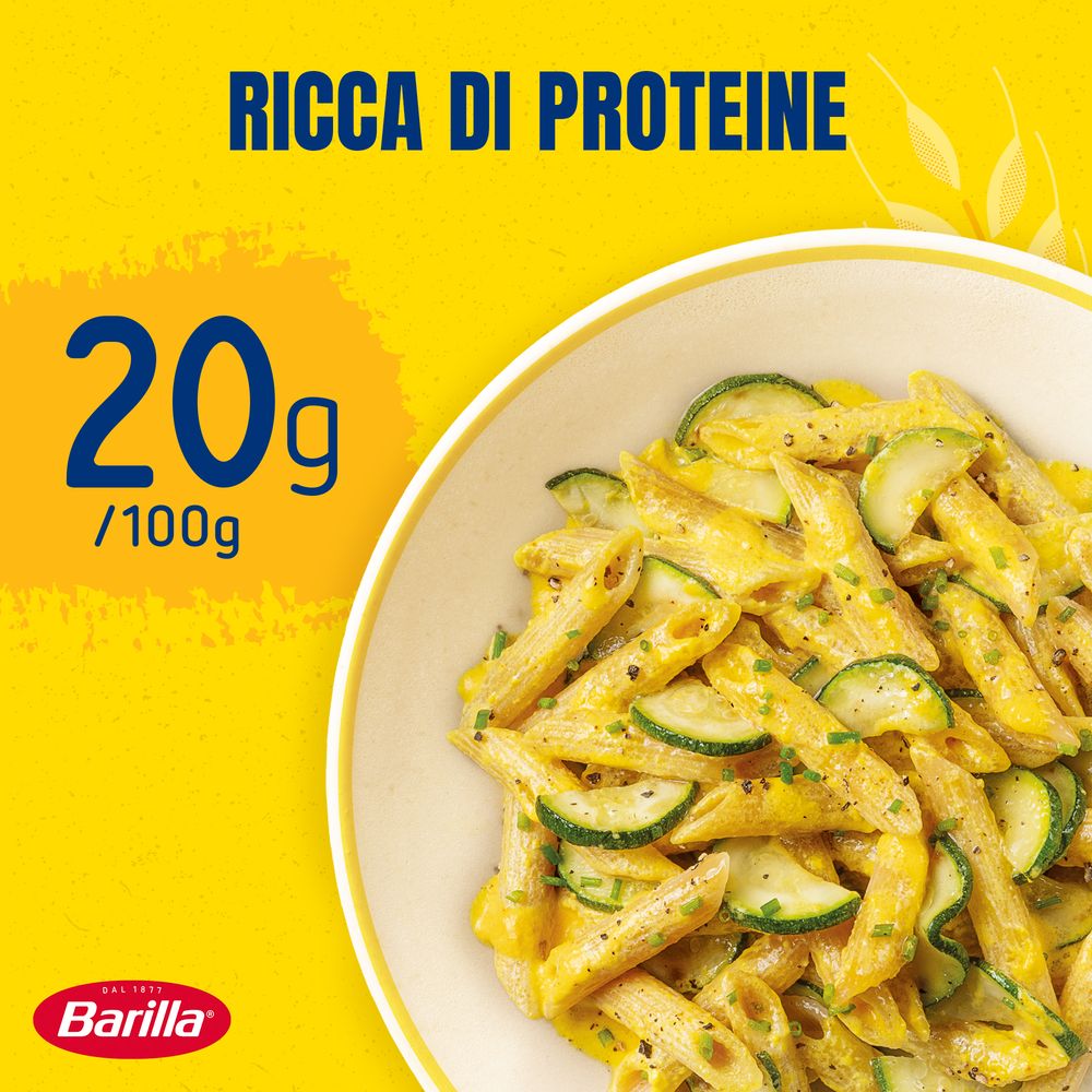 Barilla Protein+ Penne Rigate, Pasta Ricca di Proteine di Origine Vegetale, 400 g