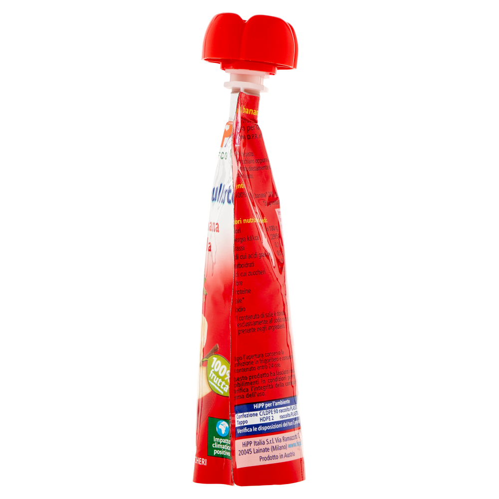 HiPP Biologico Frutta Frullata Mela, banana e fragola 90 g