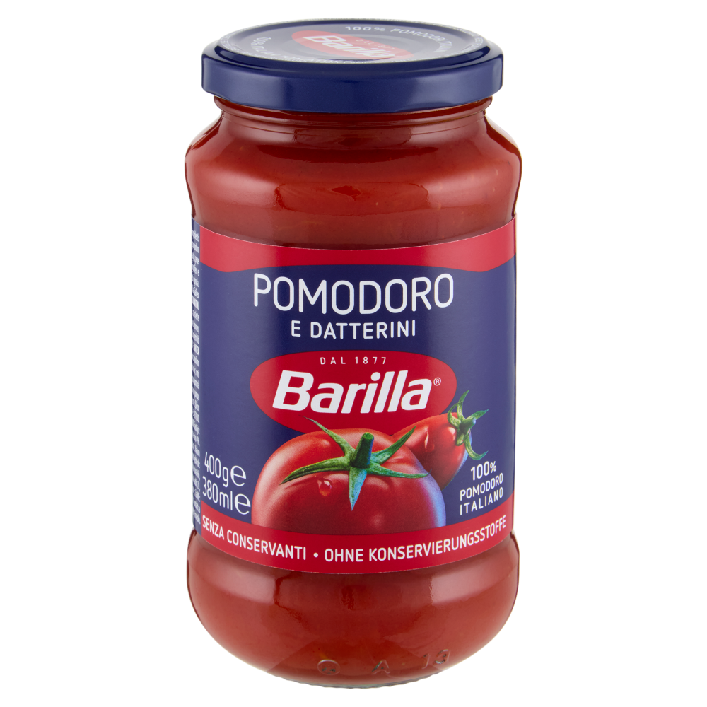 Barilla Sugo Pomodoro e Datterini 100% Pomodoro Italiano Condimento per Pasta 400g
