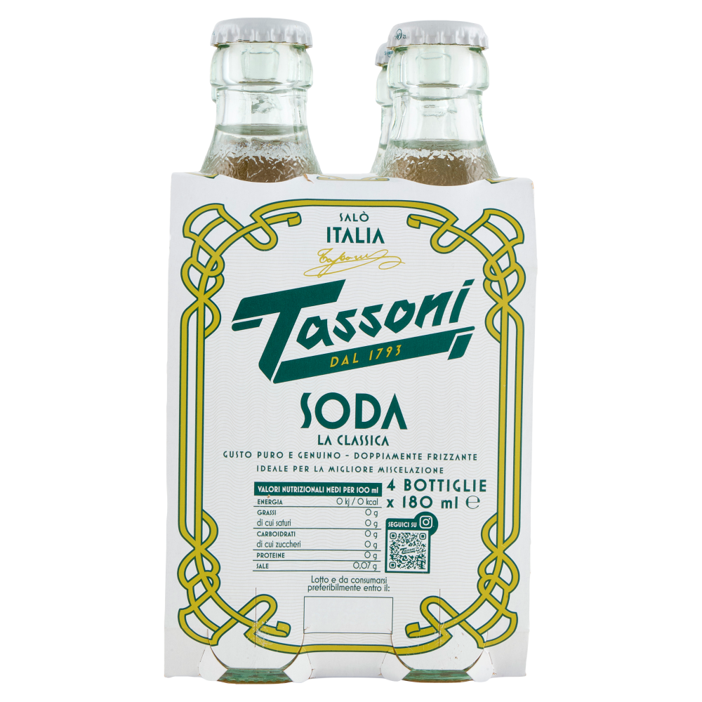 Tassoni Soda la Classica 4 x 180 ml
