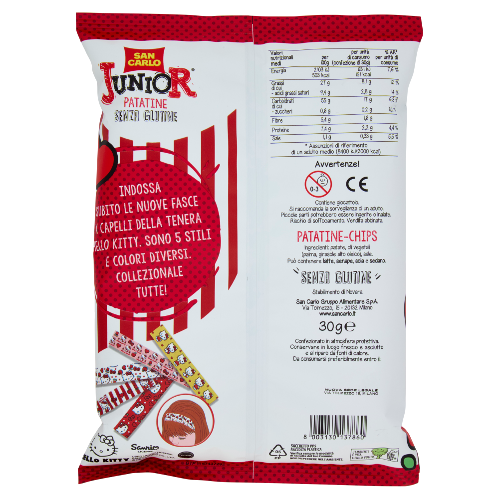San Carlo Junior Patatine Hello Kitty 30 g