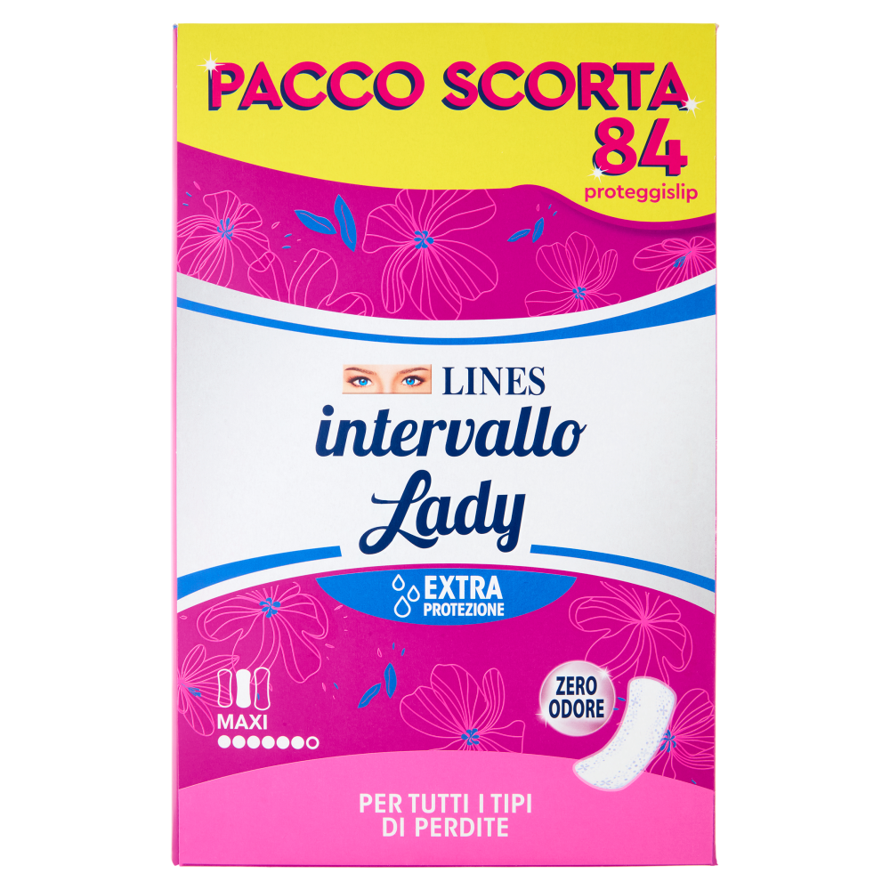 Lines intervallo Lady proteggislip Maxi Ripiegato Disteso 84 pz