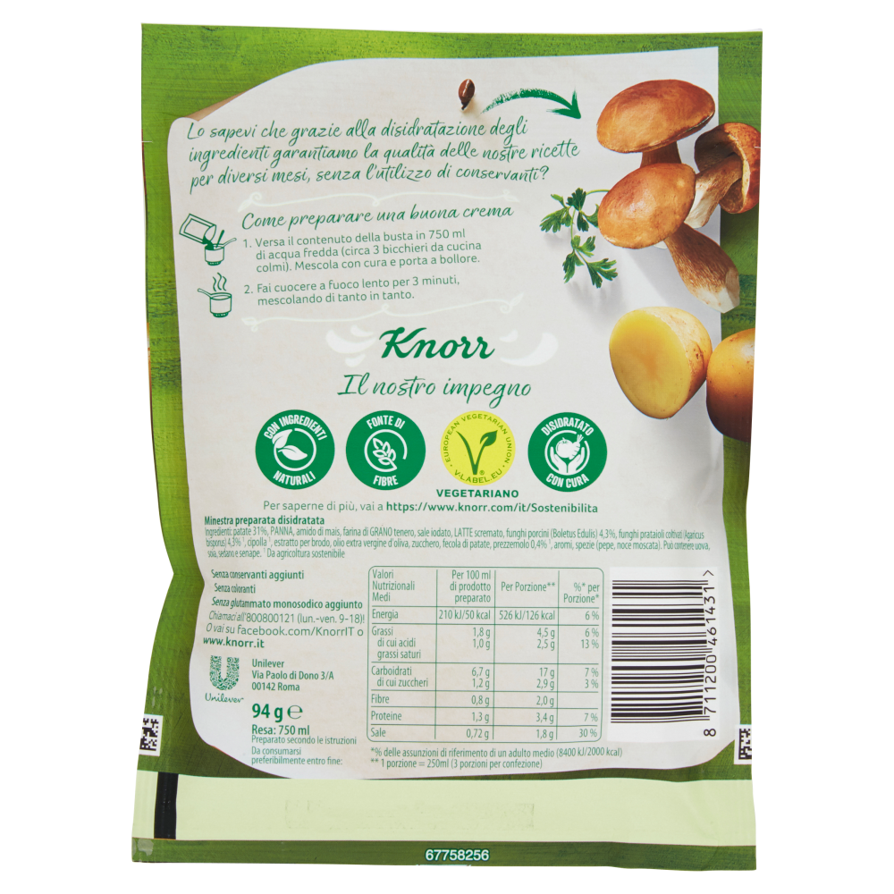 Knorr Crema Patate e Porcini 94 g Carrefour