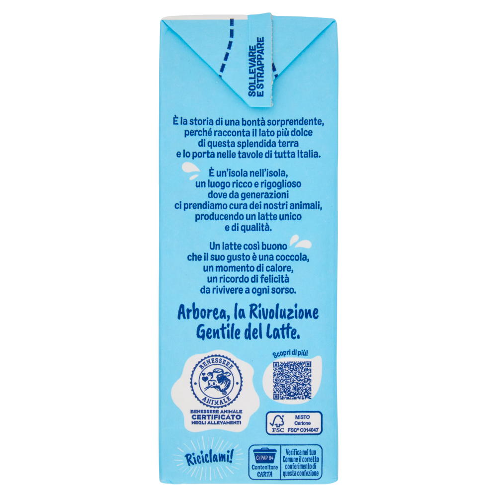 Arborea Latte Parzialmente Scremato UHT a Lunga Conservazione 1000 ml