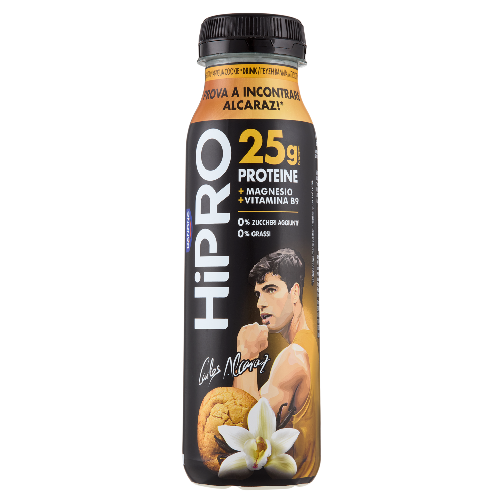 HiPRO Drink Vaniglia Cookie,25g Proteine,0% grassi,con Magnesio&Vit B9, senza lattosio, 300g