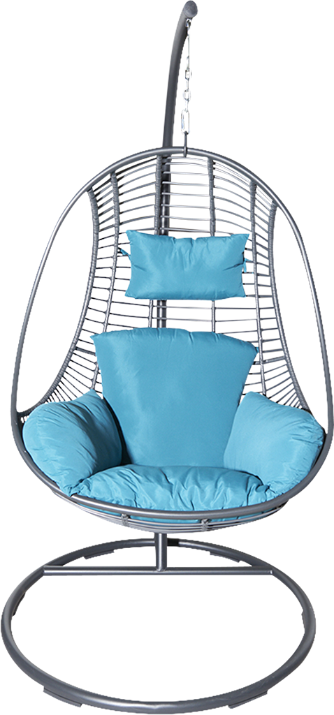 Hyba Poltrona a dondolo sospeso in acciaio con cuscini