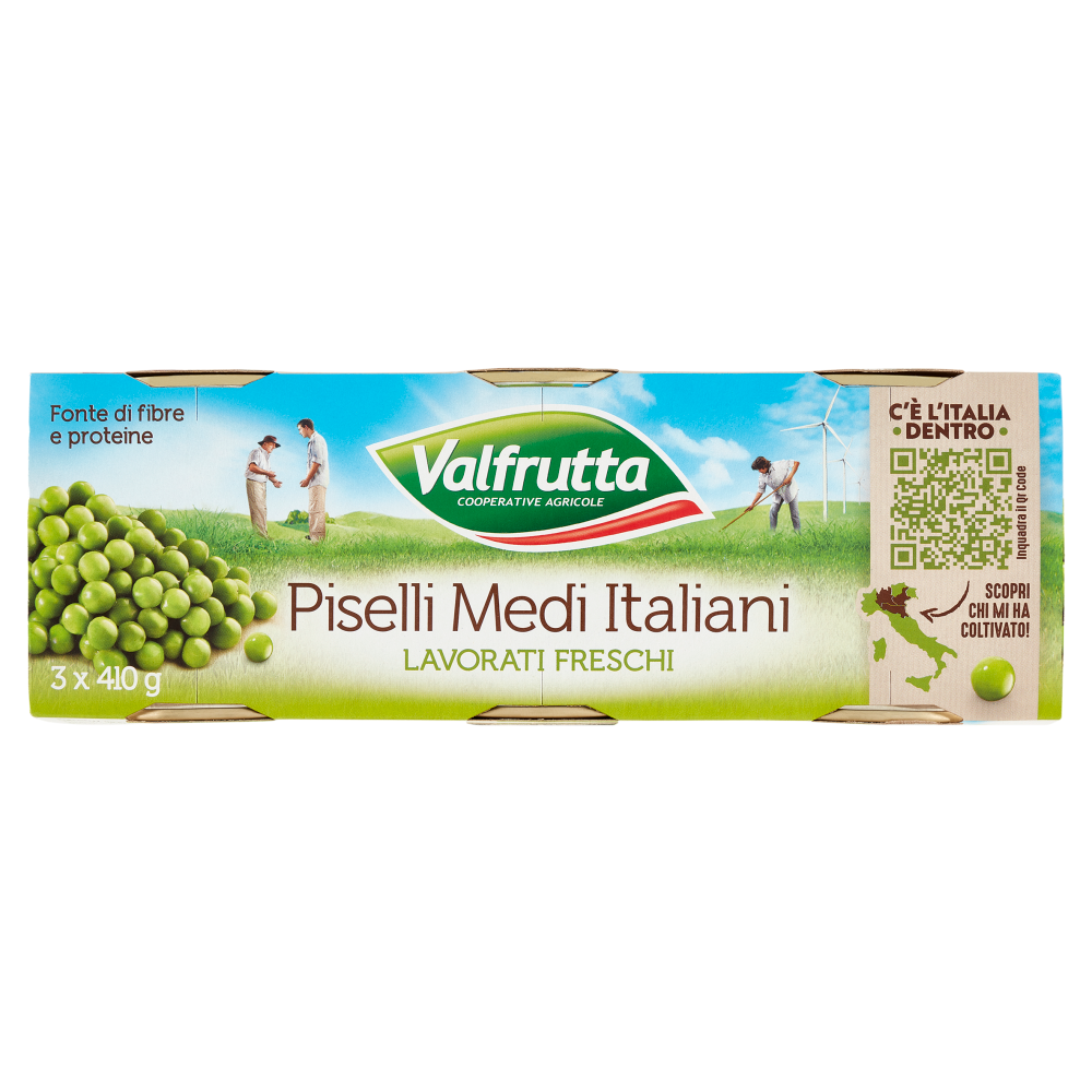 Valfrutta Piselli Medi Italiani 3 x 410 g
