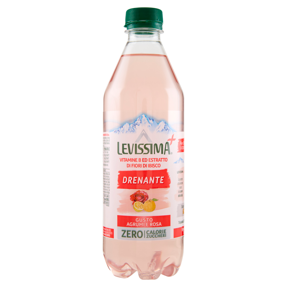 LEVISSIMA⁺ Drenante, Acqua al gusto di Agrumi e Rosa 50 cl