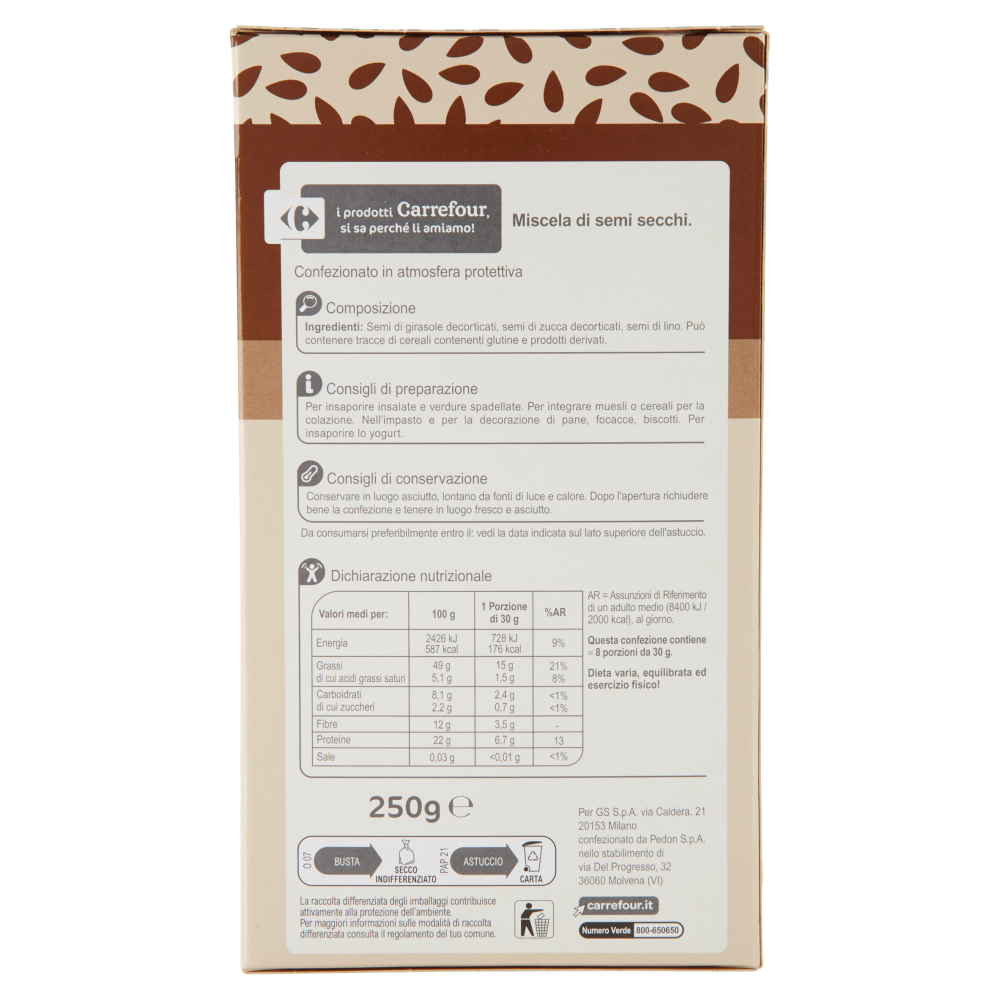 Carrefour Fantasia di Semi 250 g