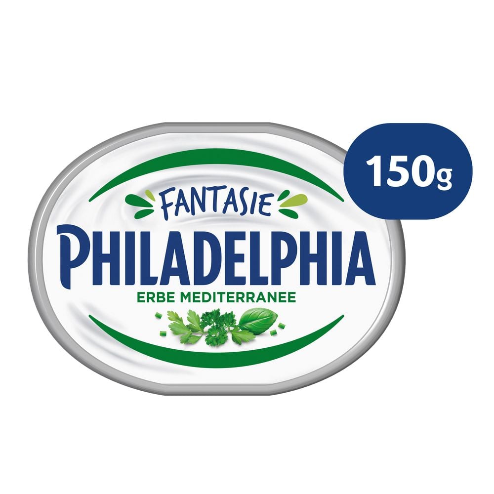 Philadelphia Fantasie&nbsp;alle Erbe Mediterranee Latticino Fresco e Cremoso Vaschetta 150g