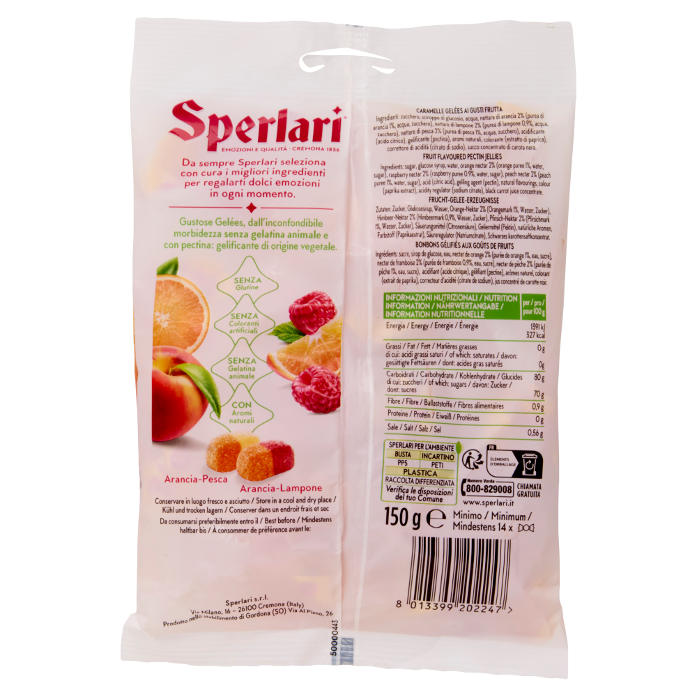 Sperlari Gran Gelées Duetto Arancia-Pesca, Arancia-Lampone 150 g
