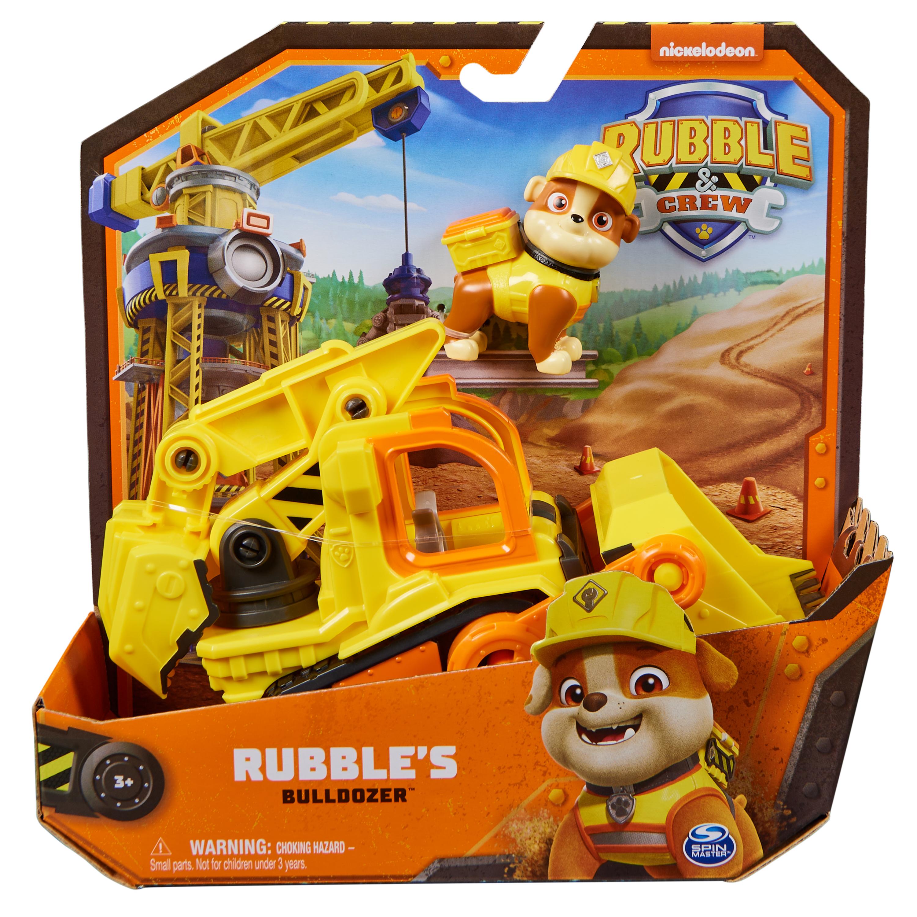 Rubble & Crew , camion giocattolo Charger's Crane Grabber con parti mobili e action figure da collezione, giocattoli per bambini dai 3 anni in su