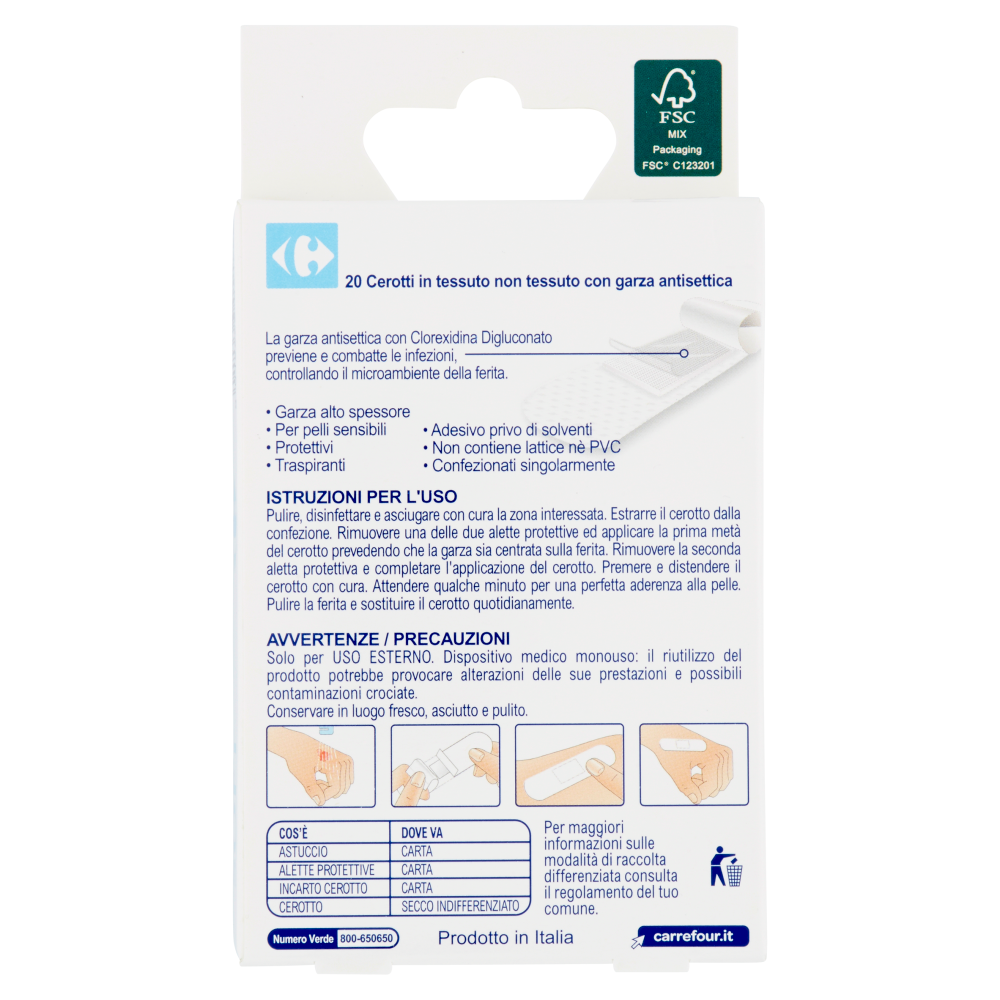 Carrefour Soft Cerotti adesivi Medi 20 pz