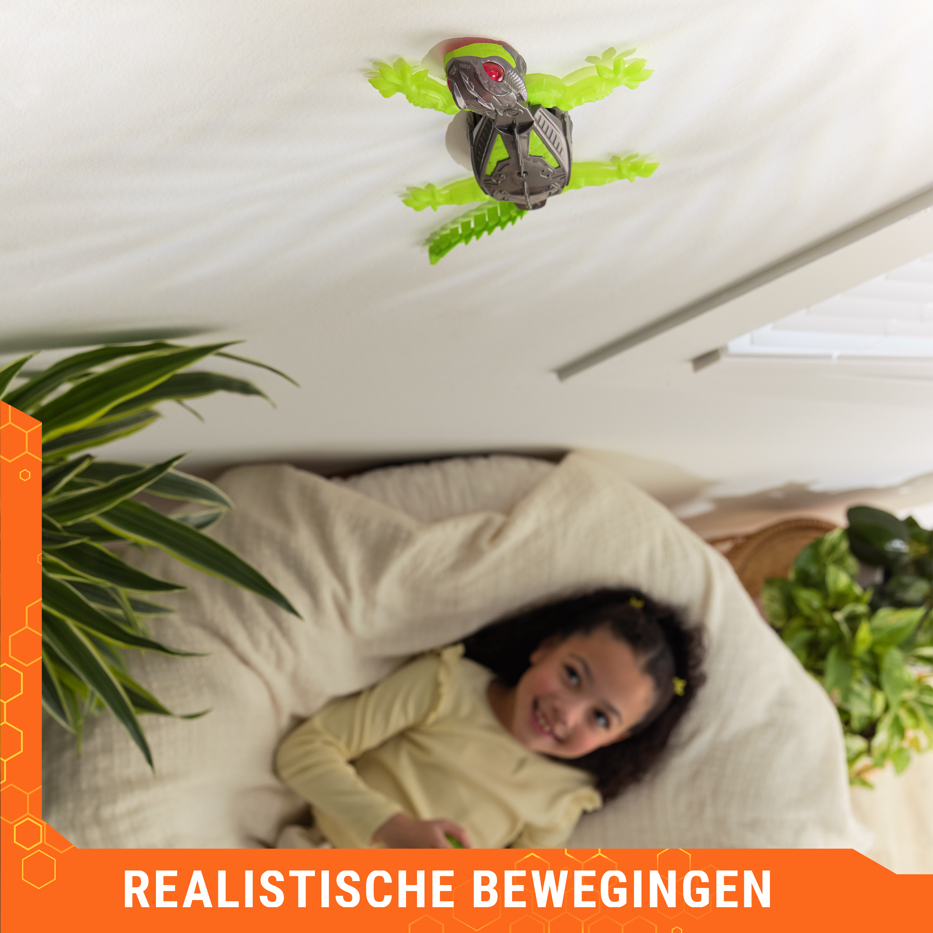 HEX BOTS Geco Telecomandato, Giocattolo Interattivo Radiocomandato, Ricaricabile con Cavetto USB, si Arrampica sulle Pareti e Corre sui Pavimenti, Giocattolo per Bambini e Bambine, 4+ Anni